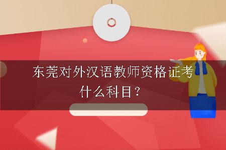 东莞对外汉语教师资格证考什么科目？