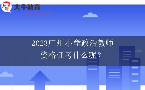 2023广州小学政治教师资格证考什么呢？