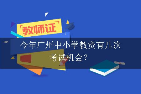 今年广州中小学教资有几次考试机会？